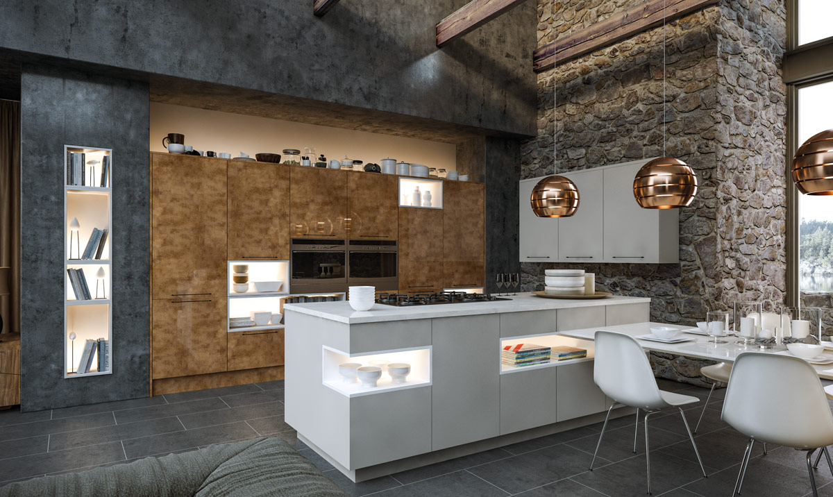 zurfiz-ultragloss-copperleaf-supermatt-dust-grey-kitchen